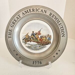 Rare: The Great American Revolution 1776 Pewter Plate by Canton Ohio